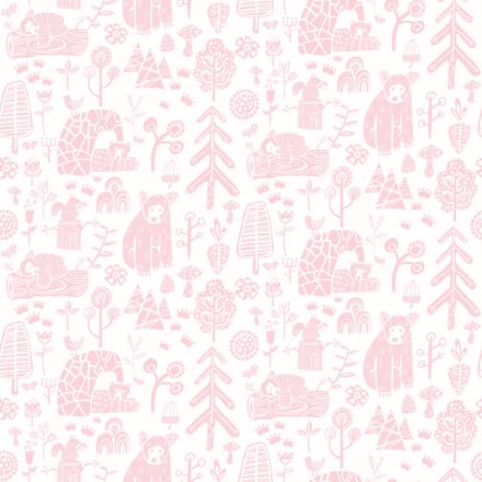 Kids Wallpaper Bears Blush – Honeywood Bears Petal