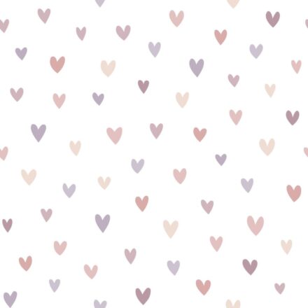 Kids Wallpaper Hearts Lilac Purple