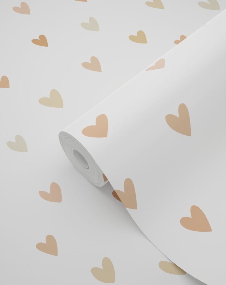 Kids Wallpaper Hearts Terracotta&Beige 139755 (4)