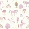 Kids Wallpaper Unicorns Lilac Purple