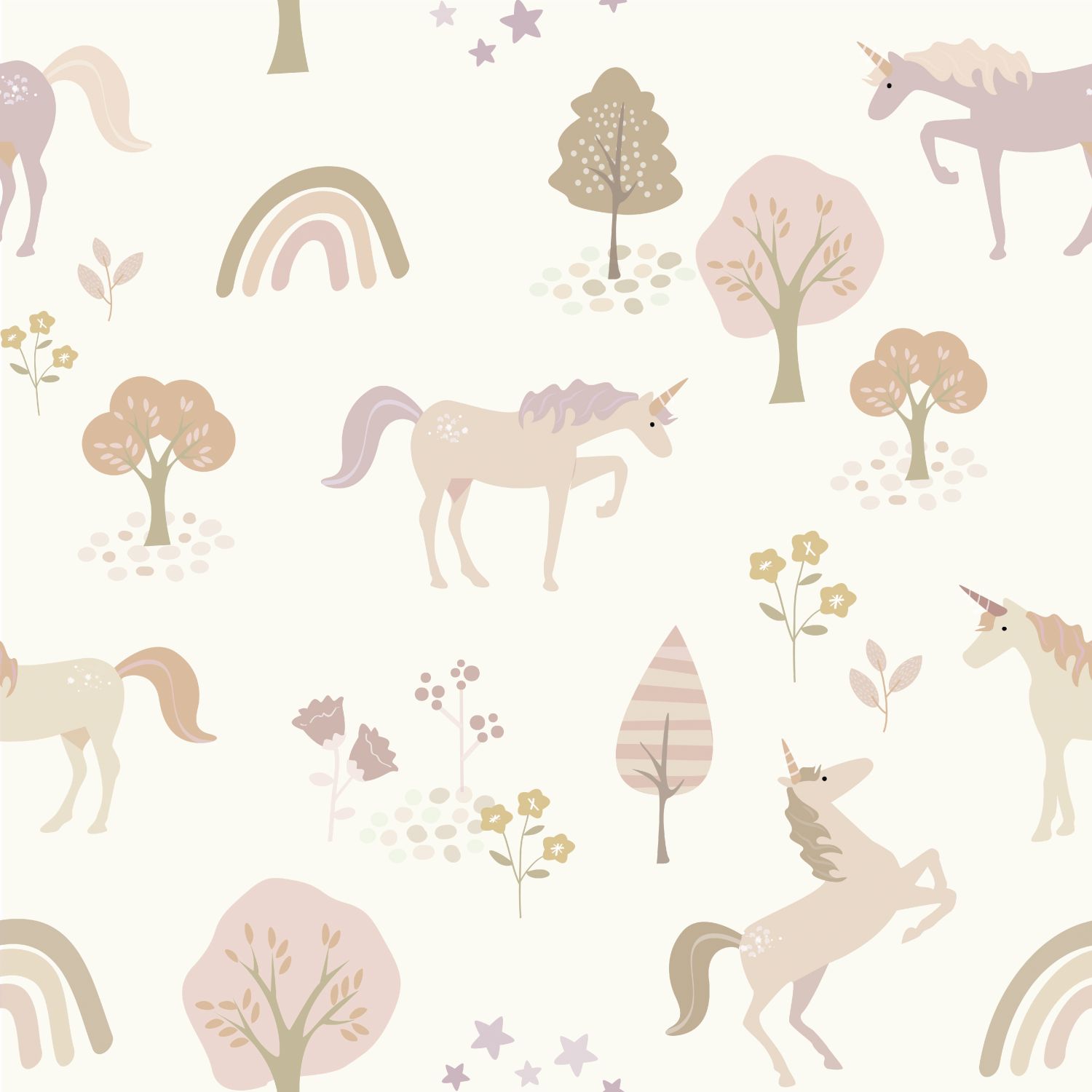 Kids Wallpaper Unicorns Soft Pink 139503 (2)