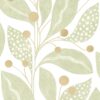 Wallpaper Abstract Leaves Greyish Green – Berry Dot Artichoke