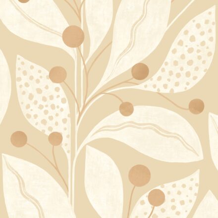 Wallpaper Abstract Leaves Neutral