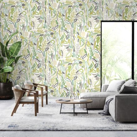 Wallpaper Abstract Pattern Green