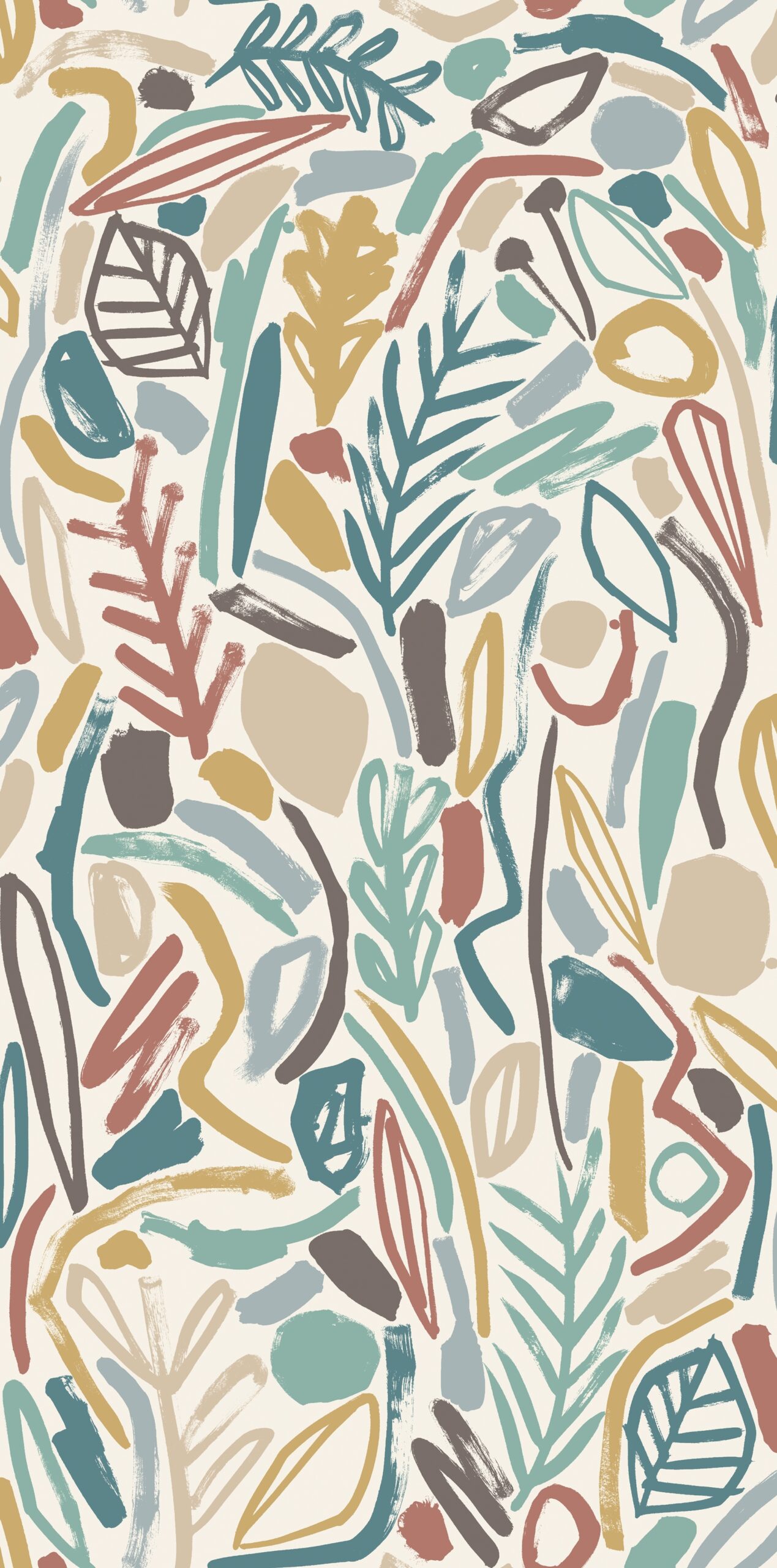 Wallpaper Abstract Pattern Turquoise – Verdure Cinnamon GHS50148W (3)
