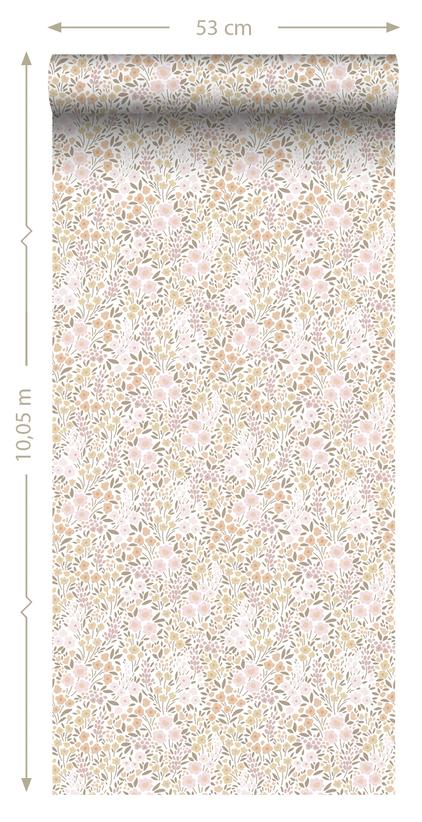 Wallpaper Flowers Soft Pink & Beige 139533 (2)