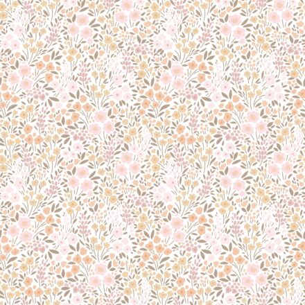 Wallpaper Flowers Soft Pink & Beige