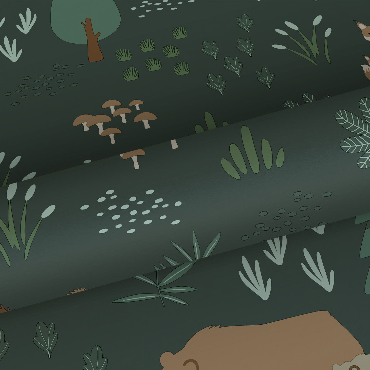Wallpaper Forest with Forest Animals Dark 139249 (2)