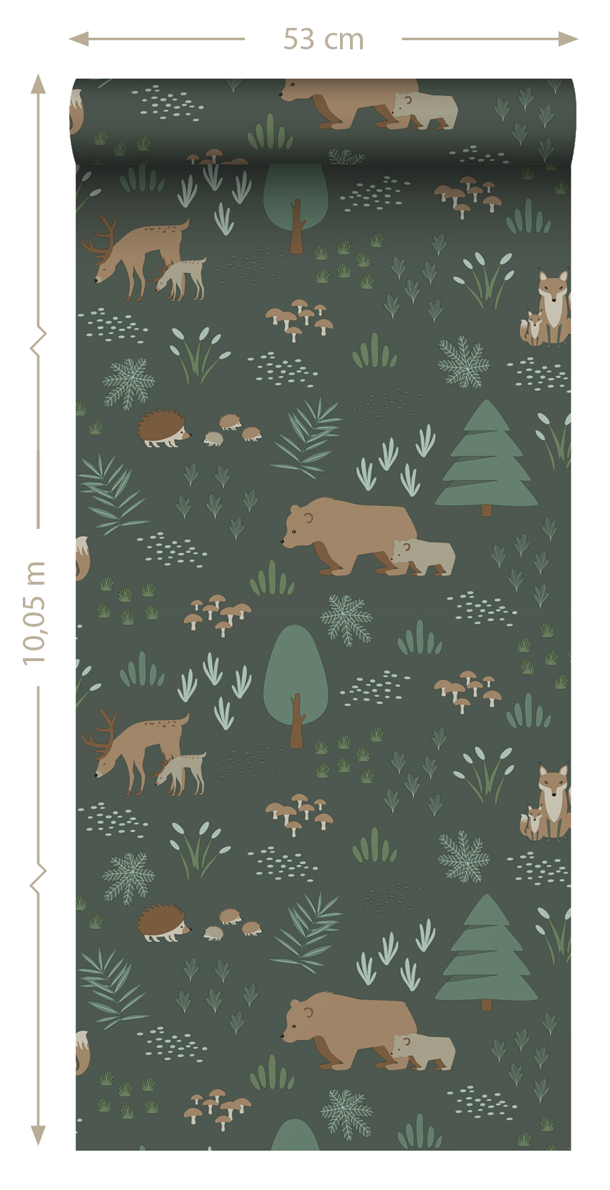 Wallpaper Forest with Forest Animals Dark 139249 (4)