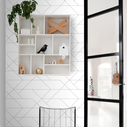 Wallpaper Graphic Lines Black & White