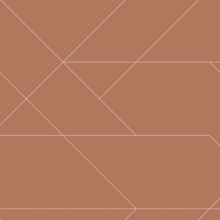 Wallpaper Graphic Lines Terracotta