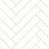 Wallpaper Herringbone Antique White&Gold