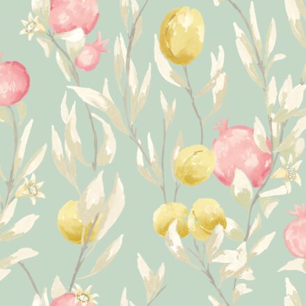 Wallpaper Pomegranite Trail Mint