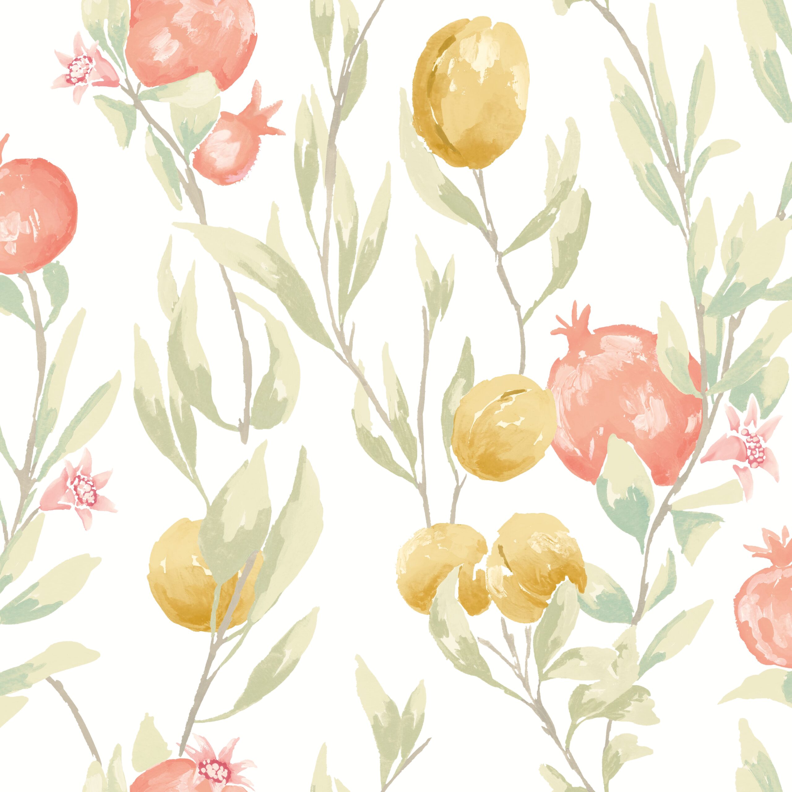 Wallpaper Pomegranite Trail Olive Green LBK50140W Wallpaper Pomegranite Trail Olive Green