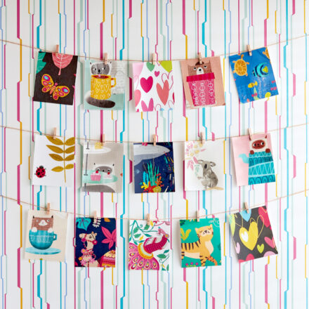 Kids Wallpaper Funny Stripes Pink