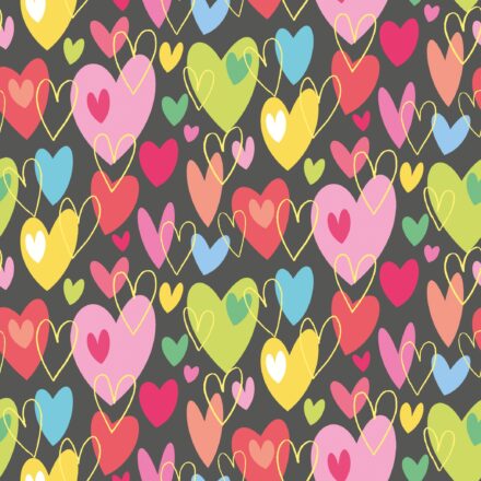 Kids Wallpaper Hearts Black