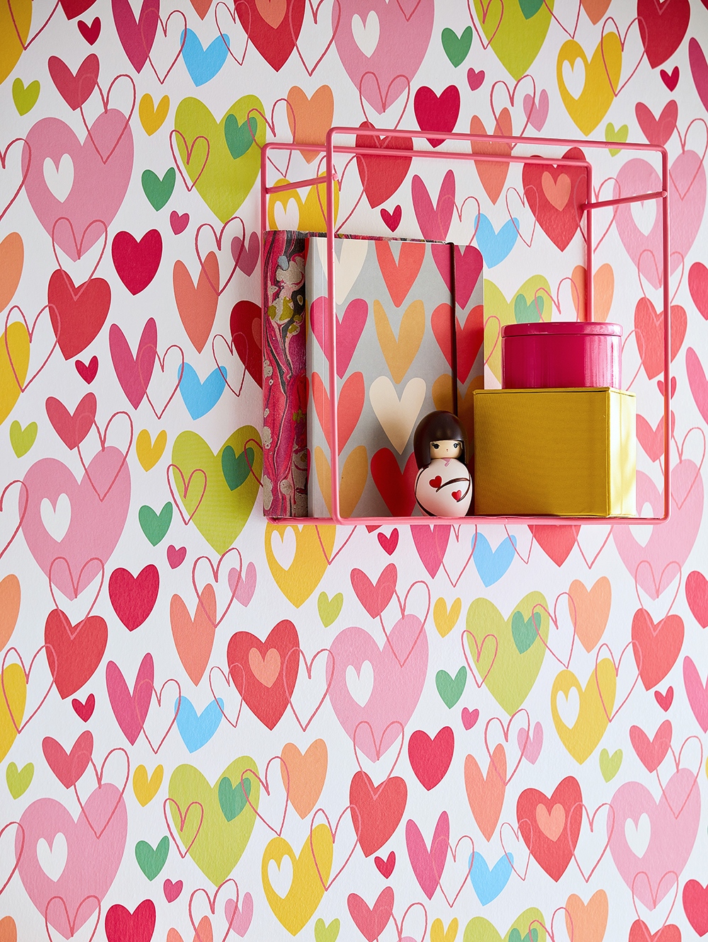 Kids Wallpaper Hearts Pink – Pop Hearts Tutti Frutti WGU50139W (2)