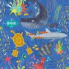 Kids Wallpaper Sea Animals Blue