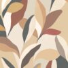 Wallpaper Abstract Leaves Earth Tones