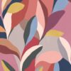 Wallpaper Abstract Leaves Mulberry