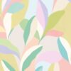 Wallpaper Abstract Leaves Pink & Lilac