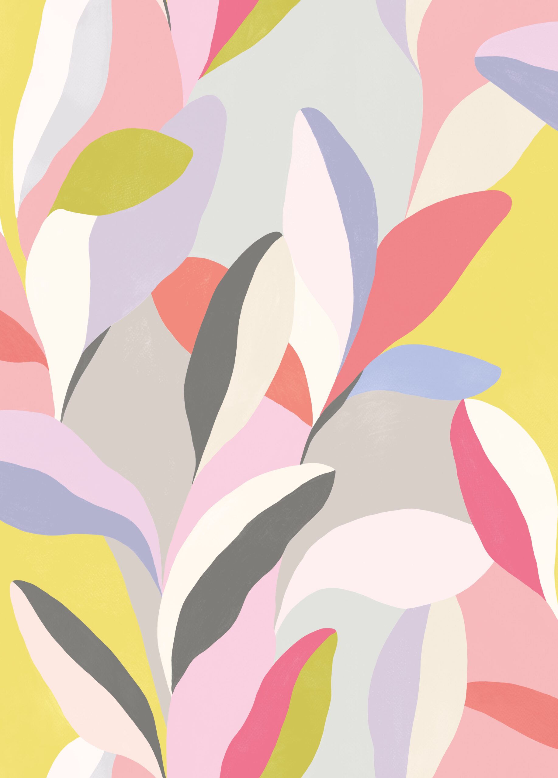 Wallpaper Abstract Leaves Red & Lilac ABS50104W (1)