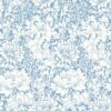 Wallpaper Floral Chrysanthemum Light Blue