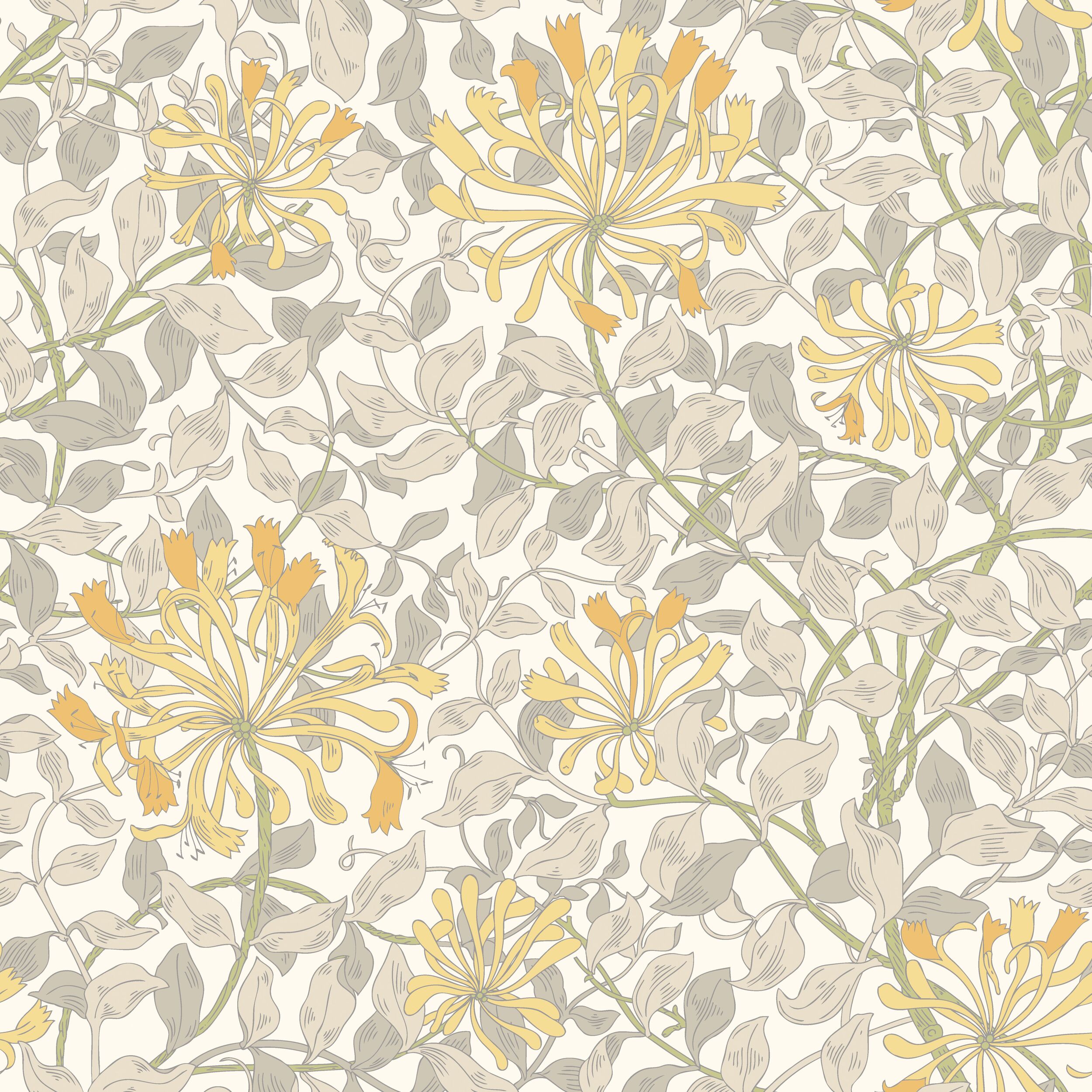 Wallpaper Honeysuckle Leaf Trail Warm Grey HWA1079W (2)