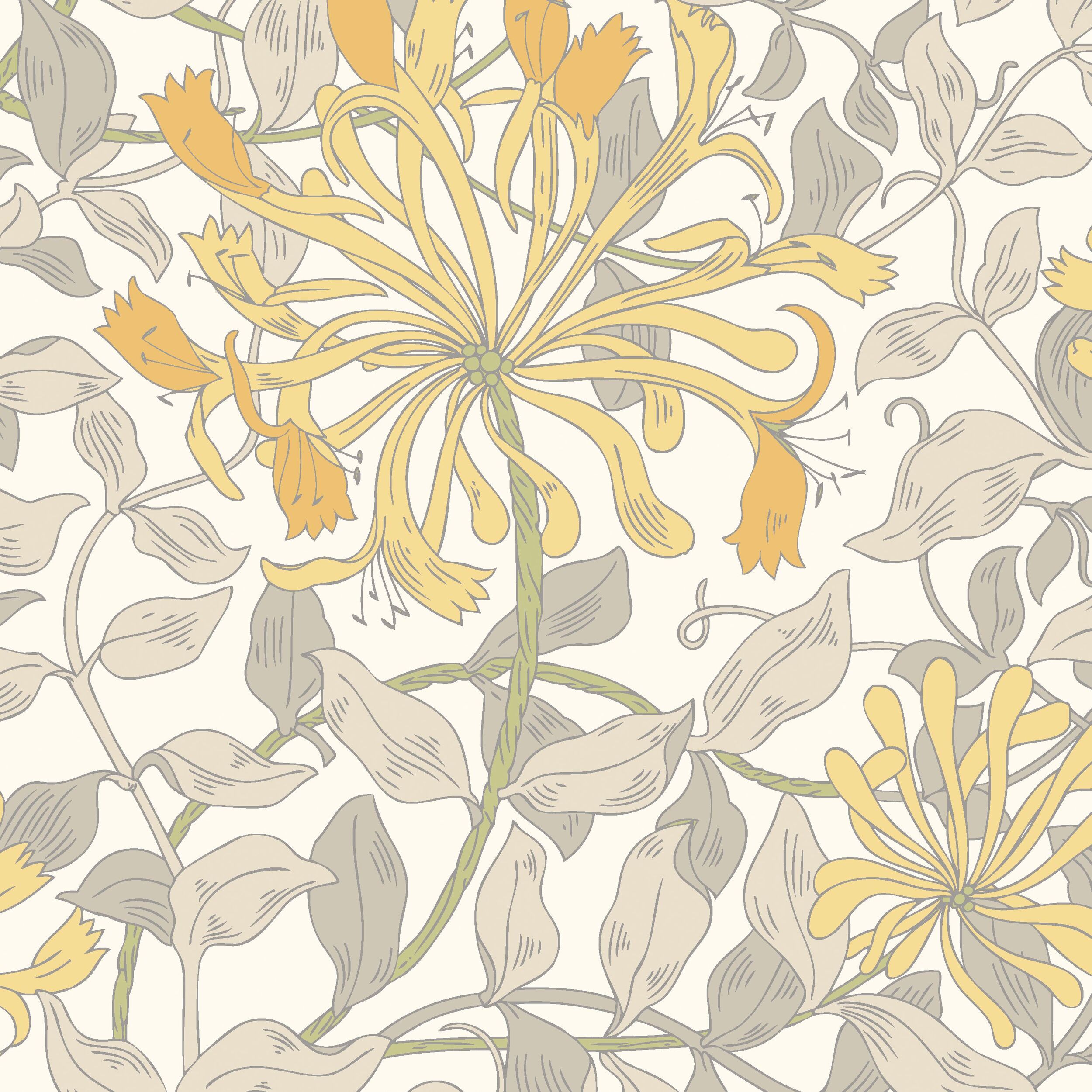 Wallpaper Honeysuckle Leaf Trail Warm Grey HWA1079W (3)