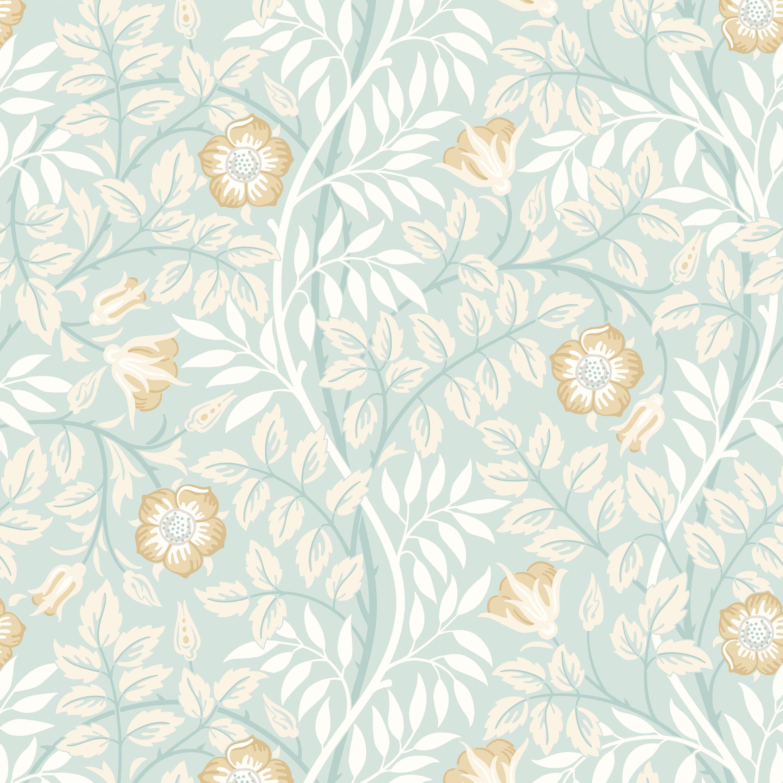 Wallpaper Rosehip Trail Seafoam Blue HWA1091W (4)
