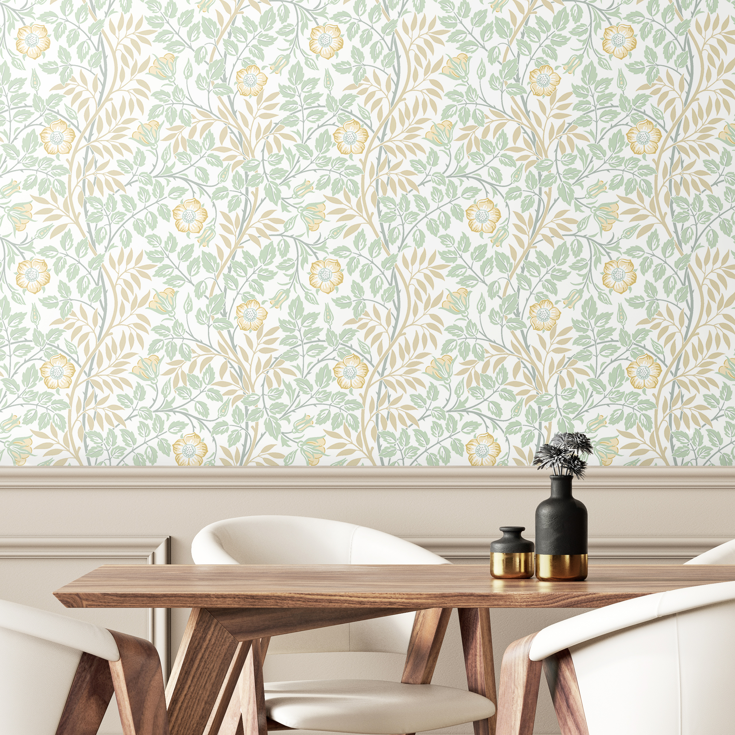 Wallpaper Rosehip Trail Soft Mint Wallpaper Rosehip Trail Soft Mint
