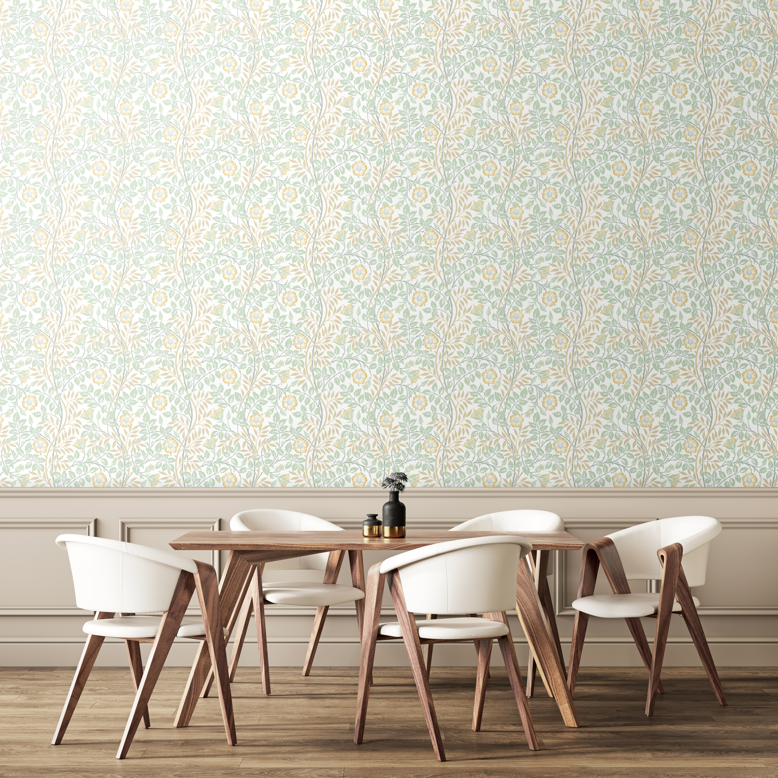 Wallpaper Rosehip Trail Soft Mint