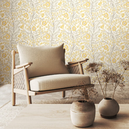 Wallpaper Rosehip Trail Warm Natural