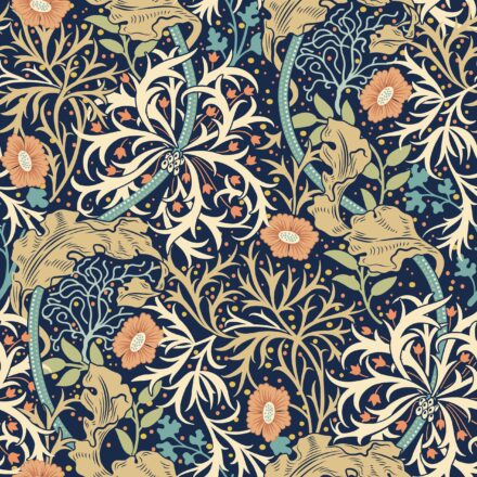 Wallpaper Seawood Garden Navy Blue