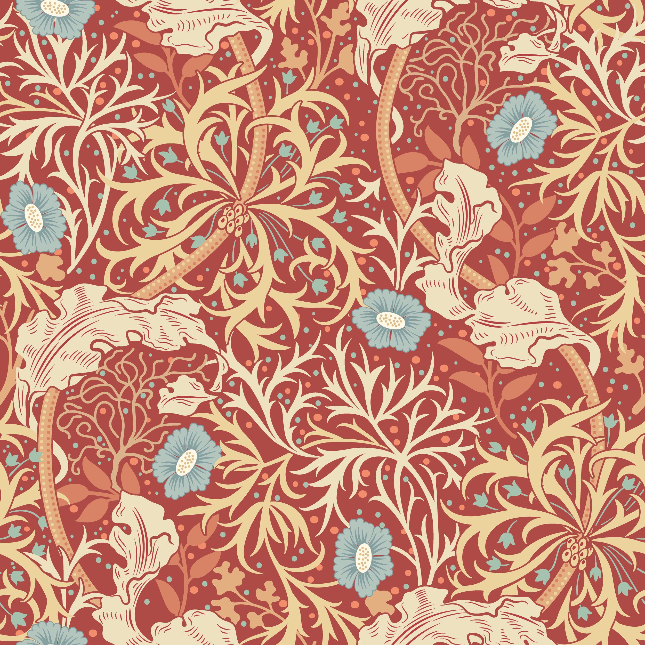 Wallpaper Seawood Garden Red HWA1109 (1)
