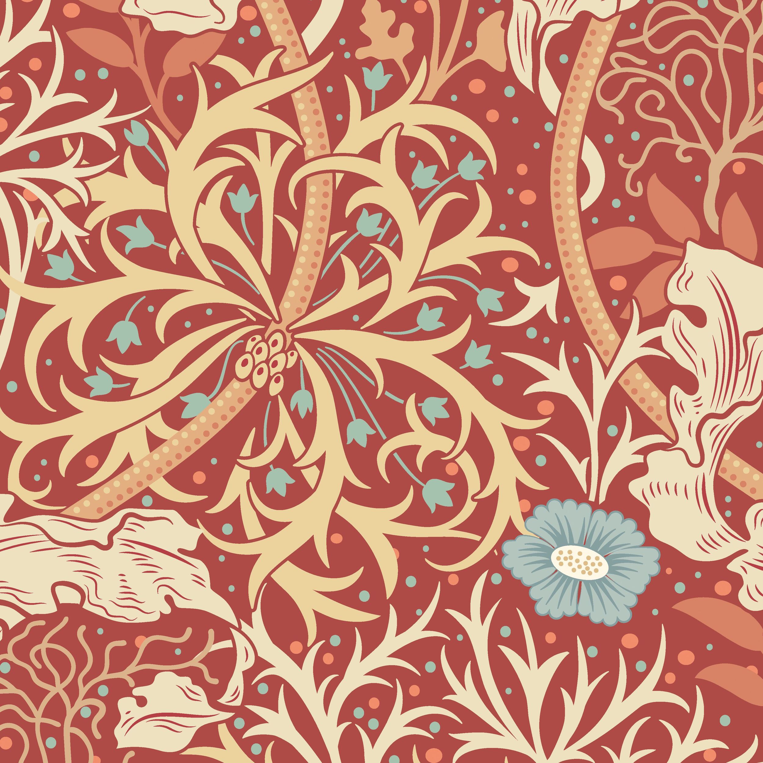 Wallpaper Seawood Garden Red HWA1109 (3)