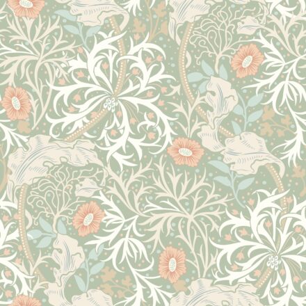 Wallpaper Seawood Garden Sage & Apricot