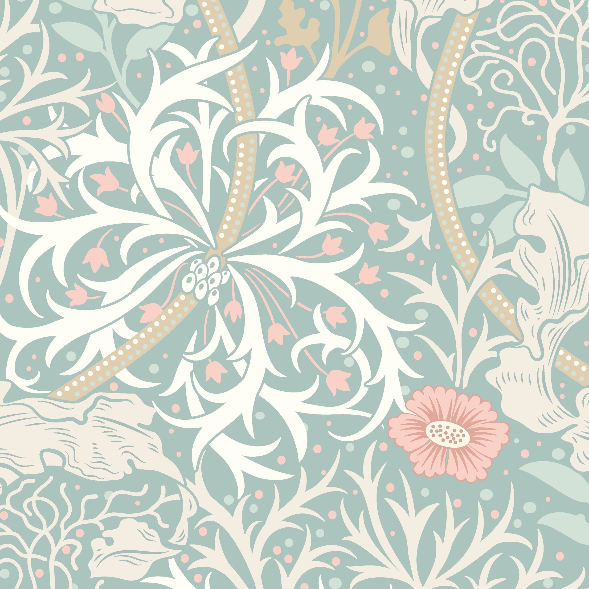 Wallpaper Seawood Garden Seafoam Blue HWA1102W (1)