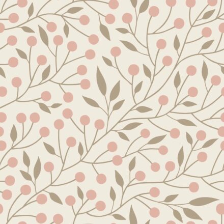Wallpaper Floral Pattern Pink