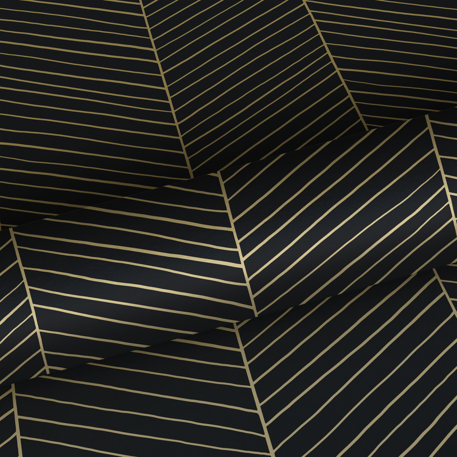 Wallpaper Herringbone Black&Gold 139136 (3)