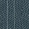 Wallpaper Herringbone Dark Blue