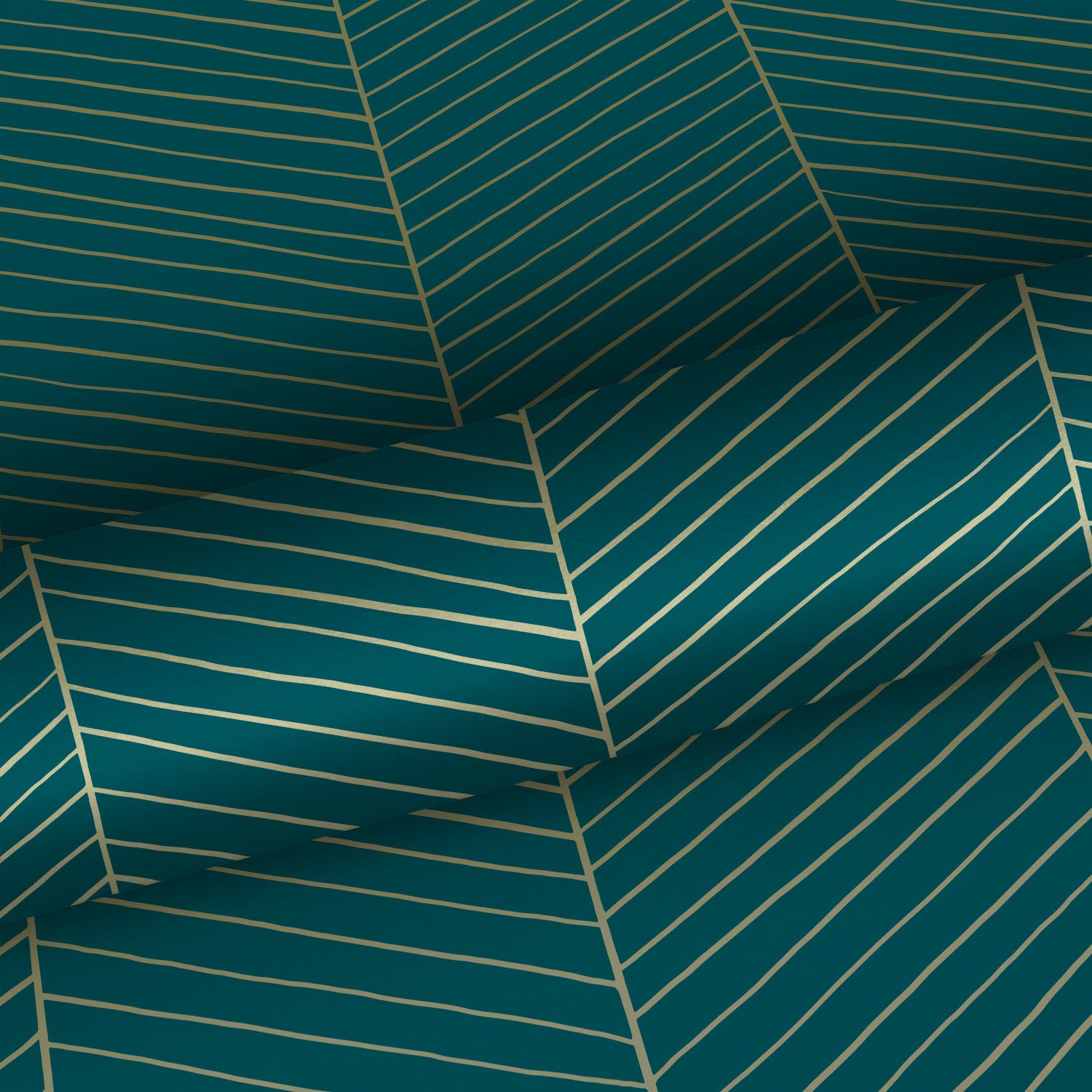 Wallpaper Herringbone Emerald Green & Gold 139200 (3)
