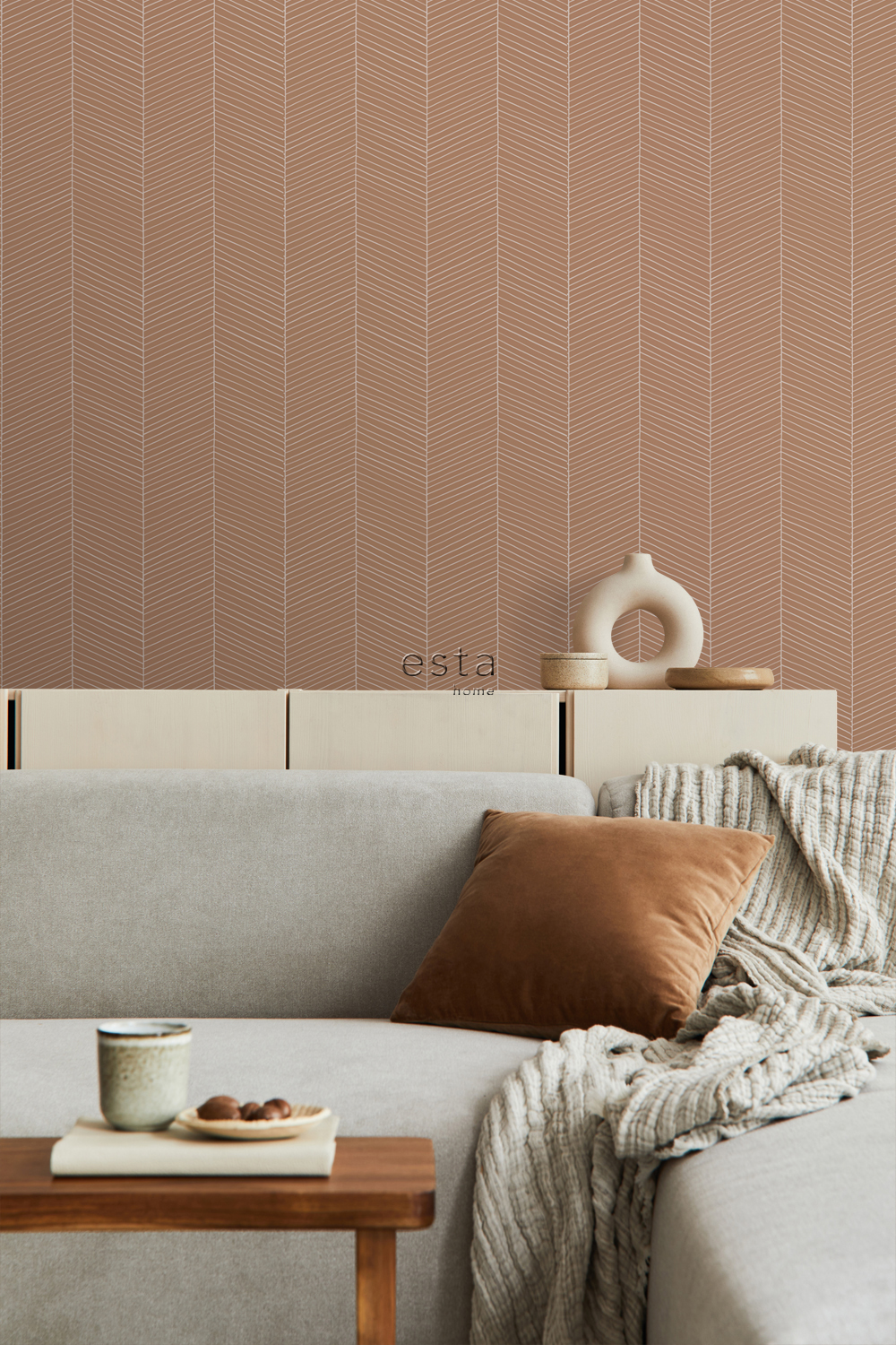 Wallpaper Herringbone Light Terracotta 139357 (2)