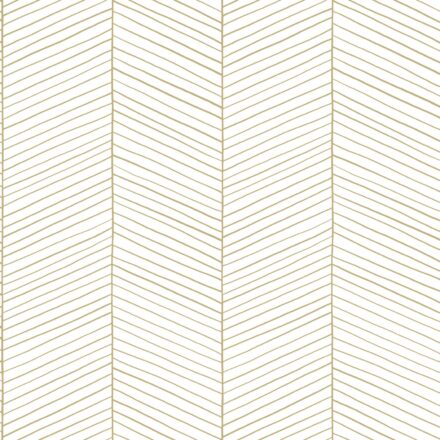 Wallpaper Herringbone White&Gold