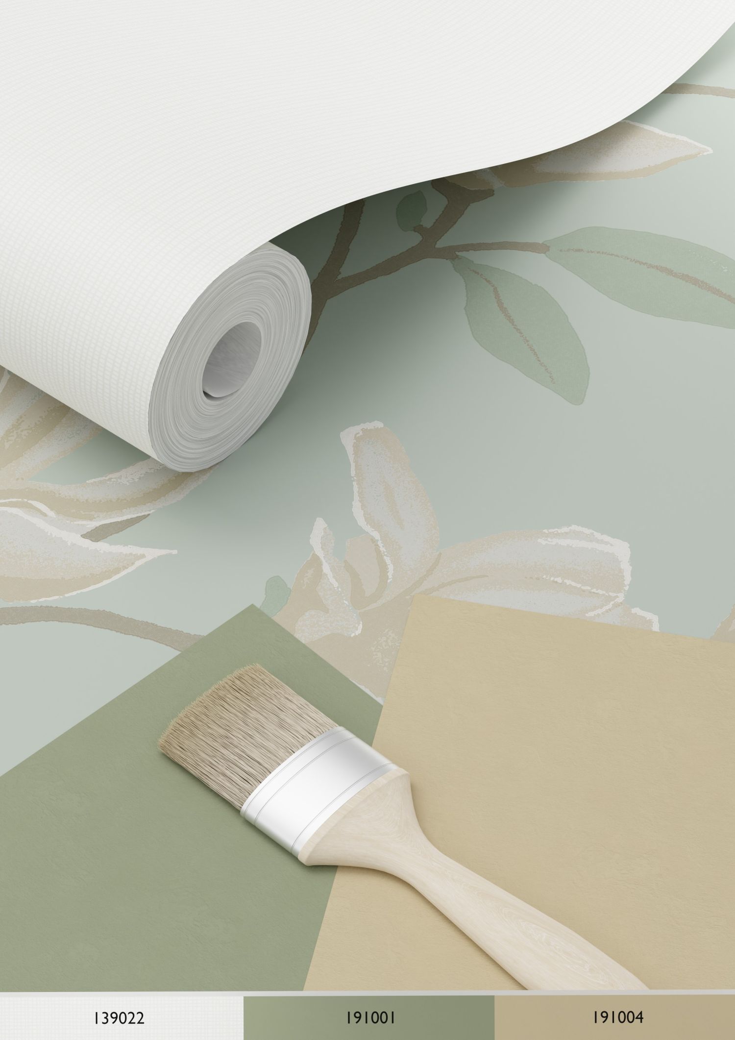Wallpaper Magnolia Celadon Green 139405 (2)