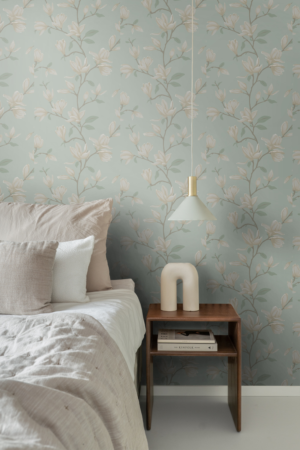 Wallpaper Magnolia Celadon Green 139405 (3)