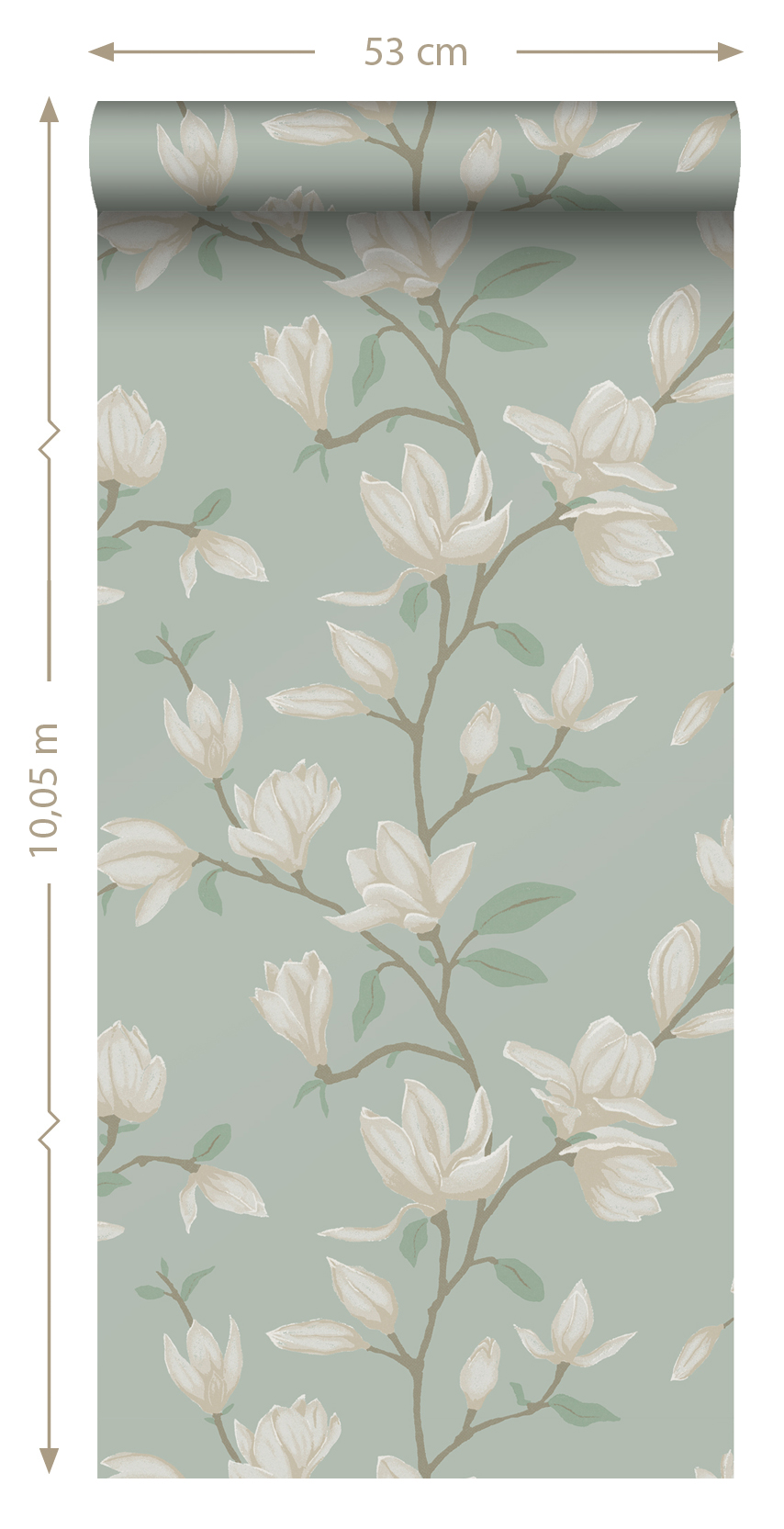 Wallpaper Magnolia Celadon Green 139405 (4)