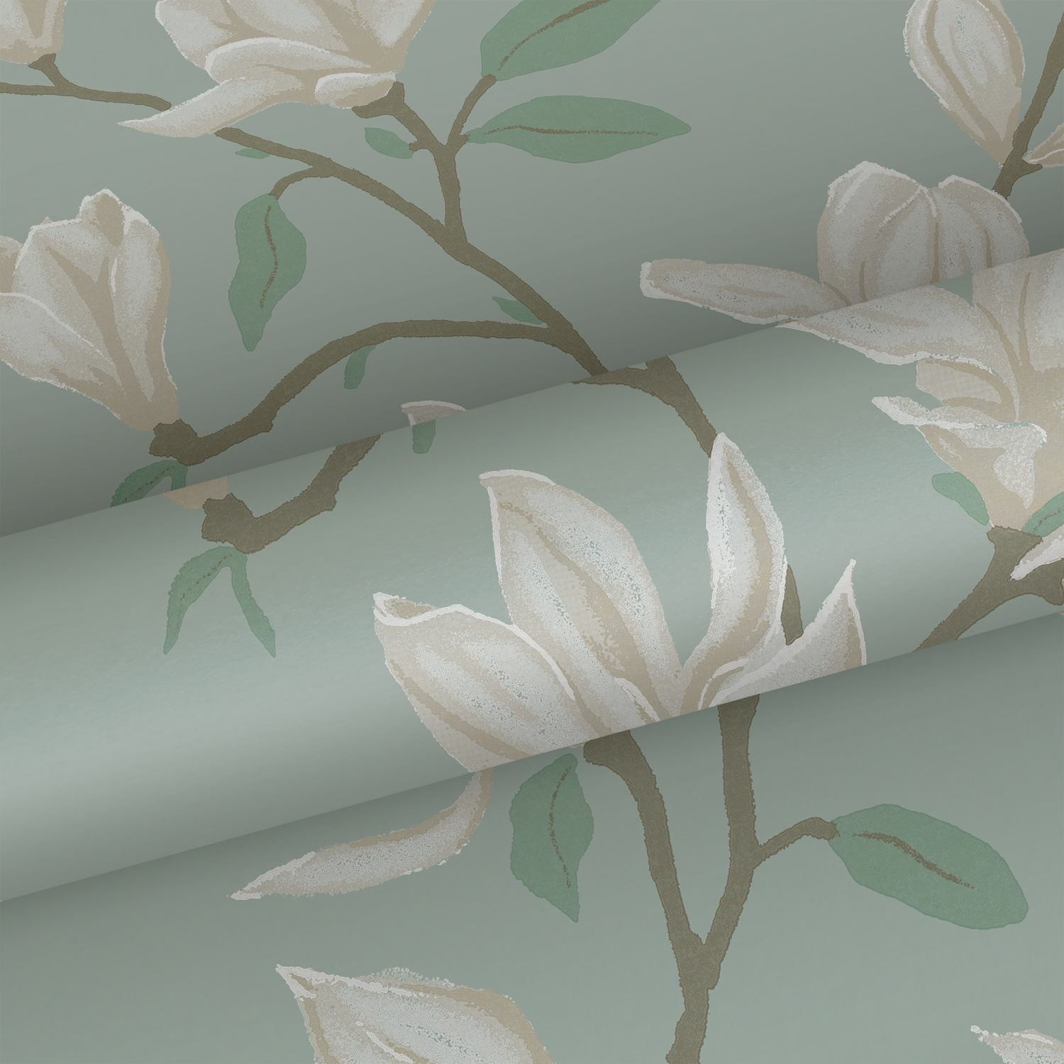 Wallpaper Magnolia Celadon Green 139405 (5)