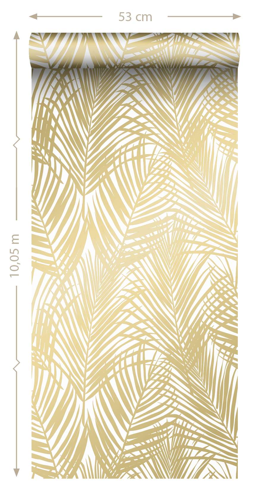 Wallpaper Palm Leafs Gold & White 139301 (4)