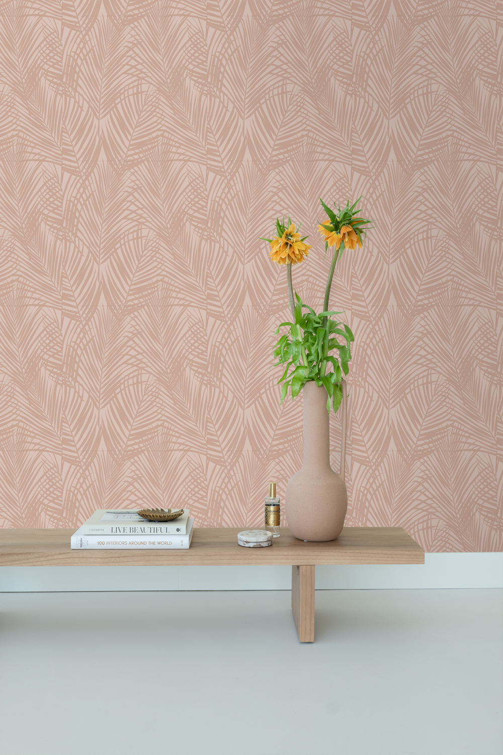 Wallpaper Palm Leafs Soft Pink 139432 (2)